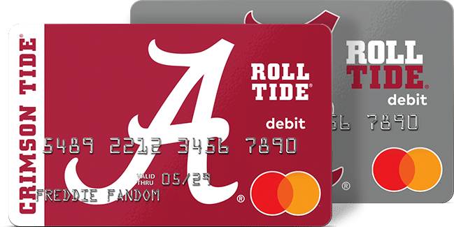 The University of Alabama Fancard Prepaid Debit Mastercard is the card for any Crimson Tide college sports fan