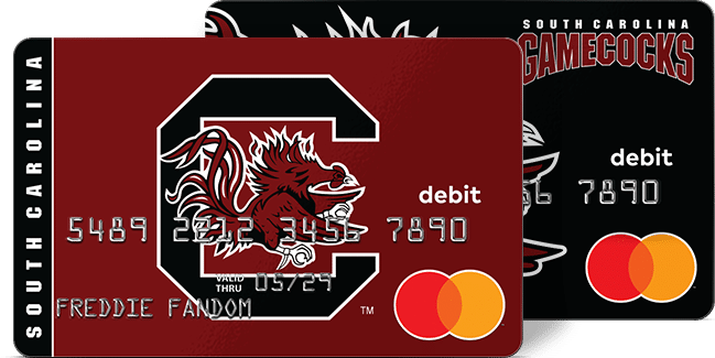 The South Carolina Fancard Prepaid Mastercard is the card for any Gamecocks college sports fan