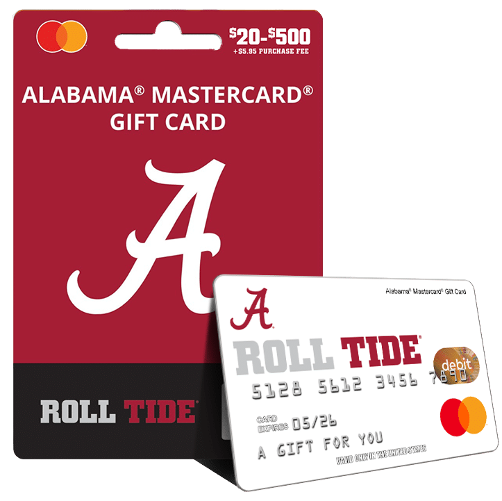 Alabama Mastercard Gift Card from University Fancards