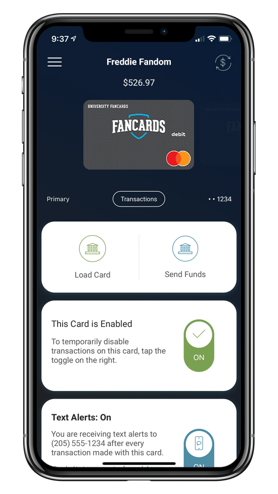 The Fancards Mobile Banking App gives you convenient tools to manage funds on your Universal Fancard Prepaid Mastercard on the go
