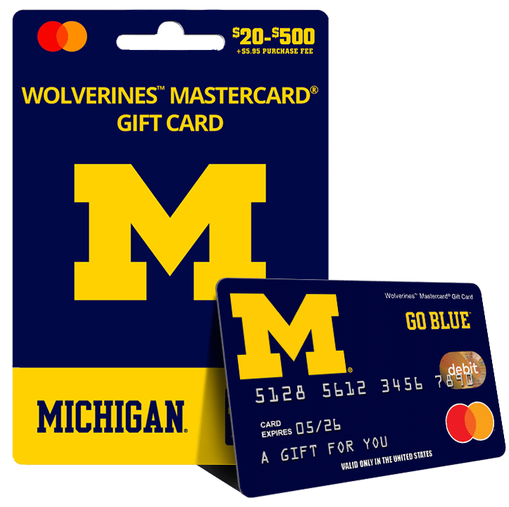 Michigan Mastercard Gift Card from University Fancards