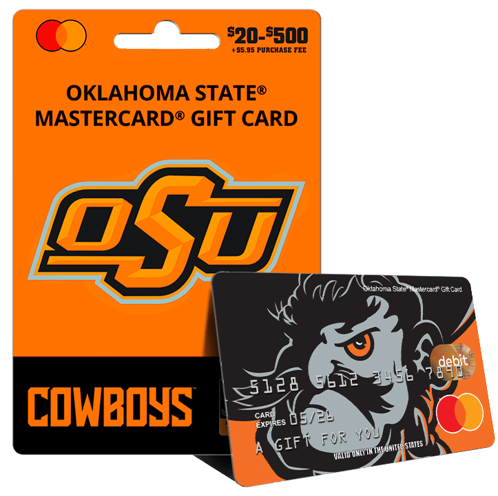 Oklahoma State Mastercard Gift Card from University Fancards