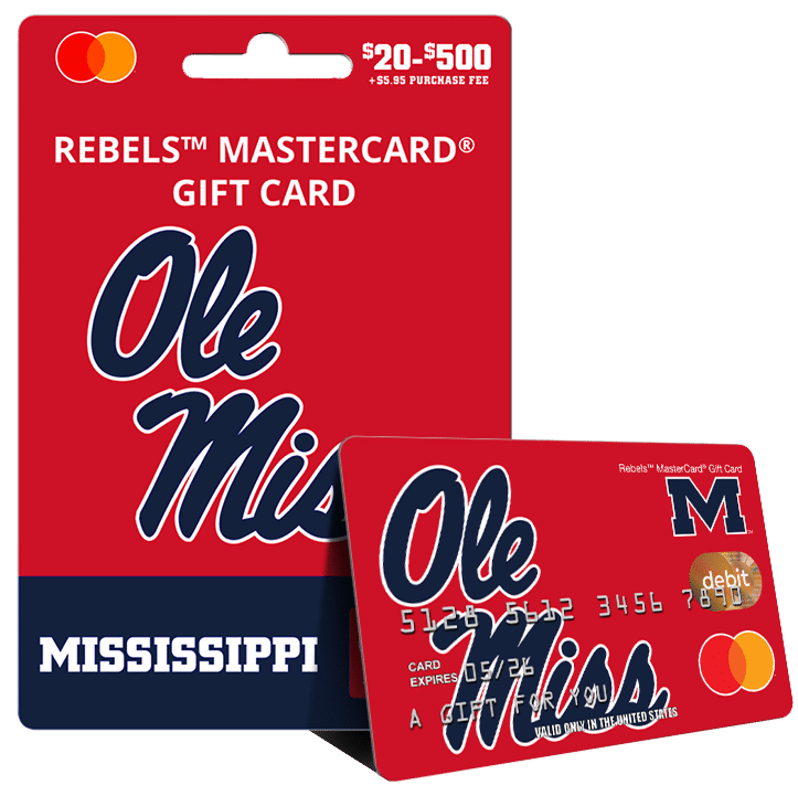 Ole Miss Mastercard Gift Card from University Fancards