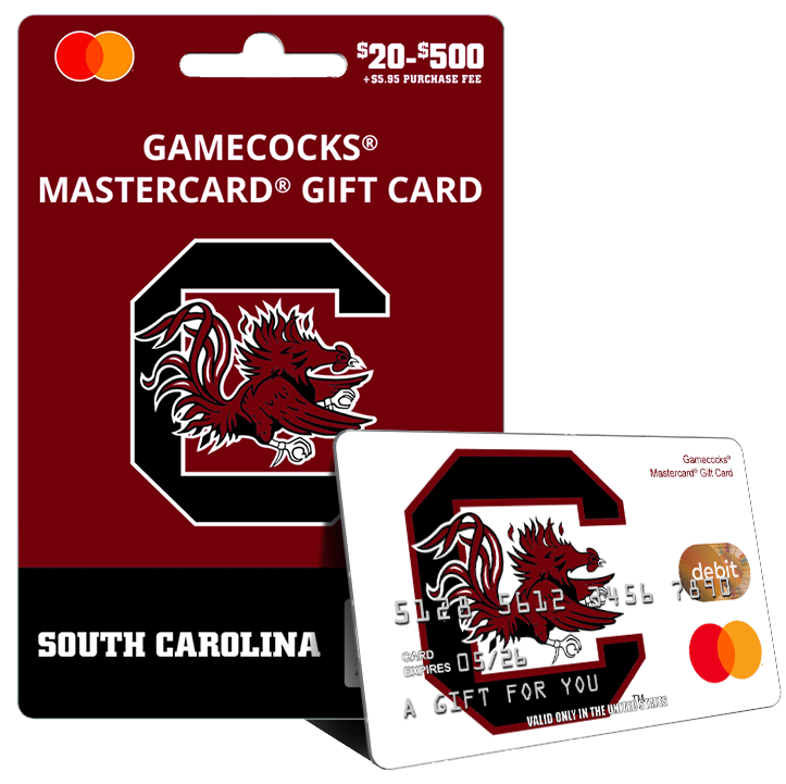 South Carolina Mastercard Gift Card from University Fancards