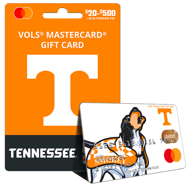 Tennessee Mastercard Gift Card from University Fancards