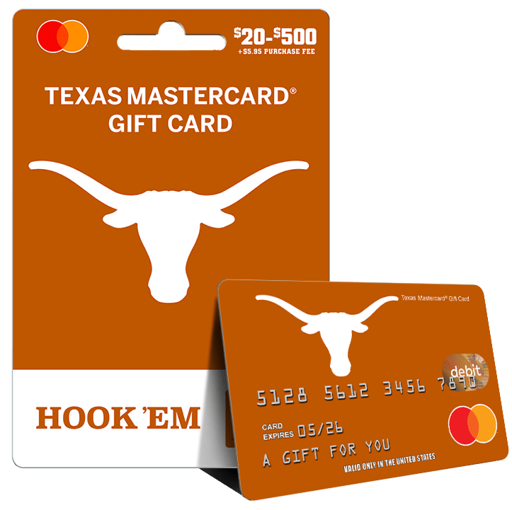 Texas Mastercard Gift Card from University Fancards