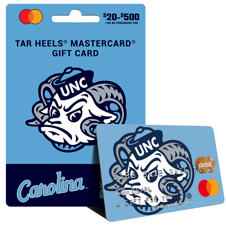 North Carolina Mastercard Gift Card from University Fancards