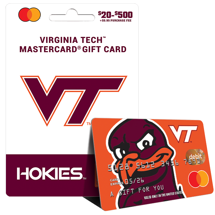 Virginia Tech Mastercard Gift Card from University Fancards