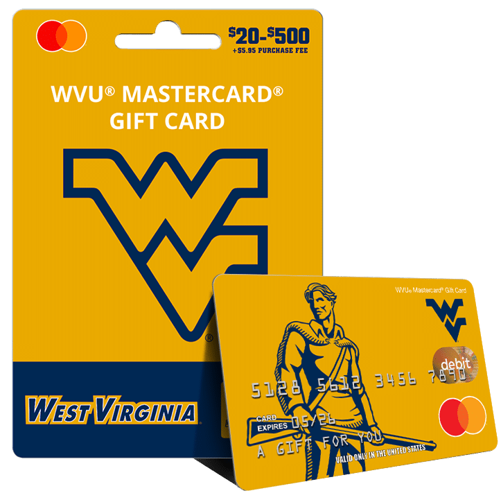 West Virginia Mastercard Gift Card from University Fancards